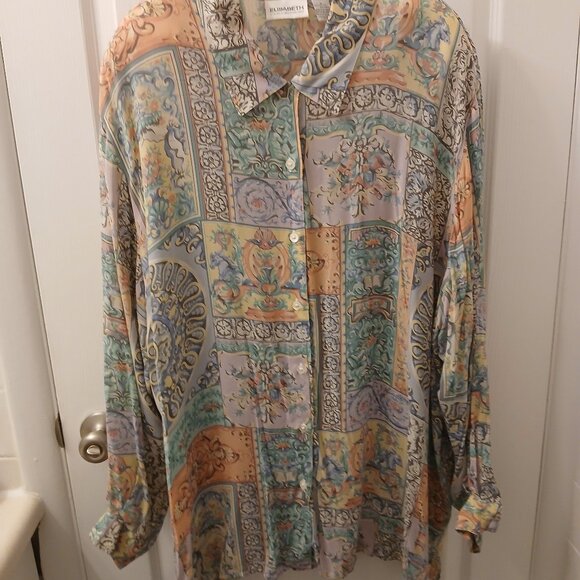 Elizabeth Pastel Print Blouse - Picture 1 of 7